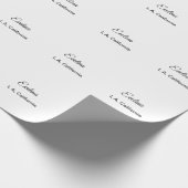 Simple minimal add your name text place city custo geschenkpapier (Ecke)