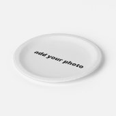 SIMPLE MINIMAL add your photo custom Pappteller (Schrägansicht)