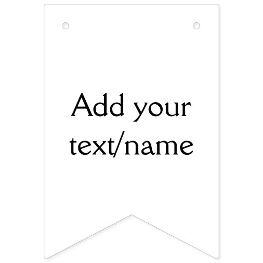 simple minimal add your text/name custom personali wimpelkette (Zweite Fahne)