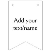 simple minimal add your text/name custom personali wimpelkette (Erste Fahne)