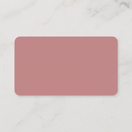 simple & minimal basic old-rose professional visitenkarte (Rückseite)
