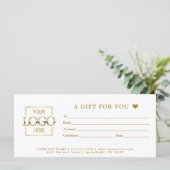 Simple Minimal Business Gift Certificate Template (Stehend Vorderseite)