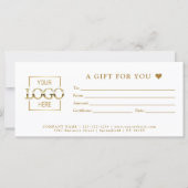 Simple Minimal Business Gift Certificate Template (Vorderseite)