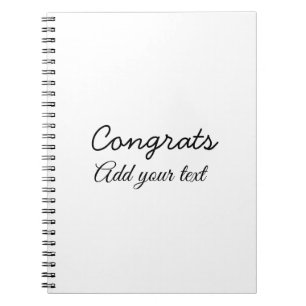 Simple minimal congratulations graduation add your notizblock
