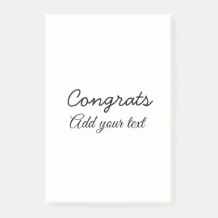 Simple minimal congratulations graduation add your post-it klebezettel