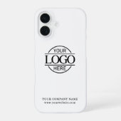 Simple Minimal Custom Business Company Logo iPhone 16 Hülle (Rückseite)