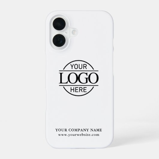 Simple Minimal Custom Business Company Logo iPhone 16 Hülle (Rückseite)