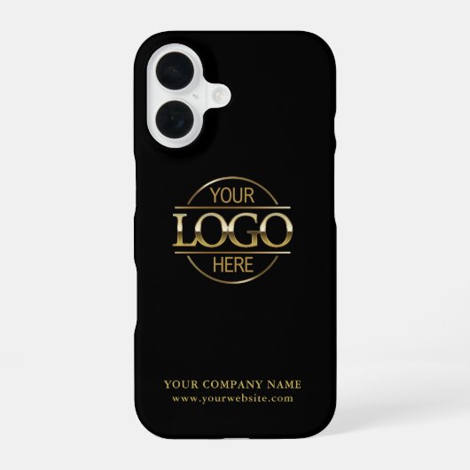 Simple Minimal Custom Business Company Logo iPhone 16 Hülle (Rückseite)
