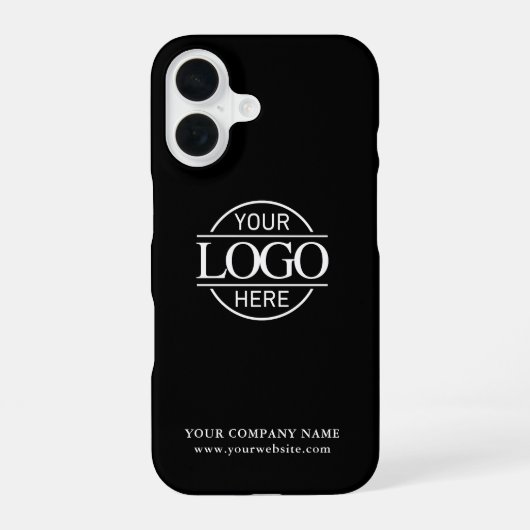 Simple Minimal Custom Business Company Logo iPhone 16 Hülle (Rückseite)