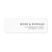 Simple minimal custom wedding address label (Vorne)