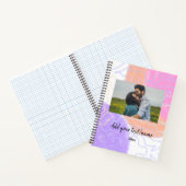 simple minimal customized name monogram couple th notizblock (Innenseite)
