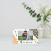 simple minimal customized name monogram couple th visitenkarte (Stehend Vorderseite)