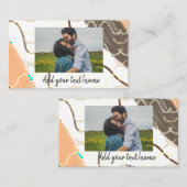 simple minimal customized name monogram couple th visitenkarte (Vorne/Hinten)