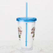 simple minimal customized name monogram text throw acryltrinkbecher (Rechts)