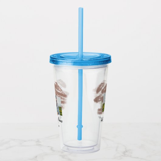 simple minimal customized name monogram text throw acryltrinkbecher (Rechts)