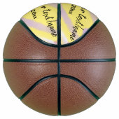 simple minimal customized name monogram text throw basketball (Rechts)