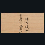 SIMPLE MINIMAL.CUTIE ADD NAME BABY baby shower Thr Holz USB Stick<br><div class="desc">Design</div>