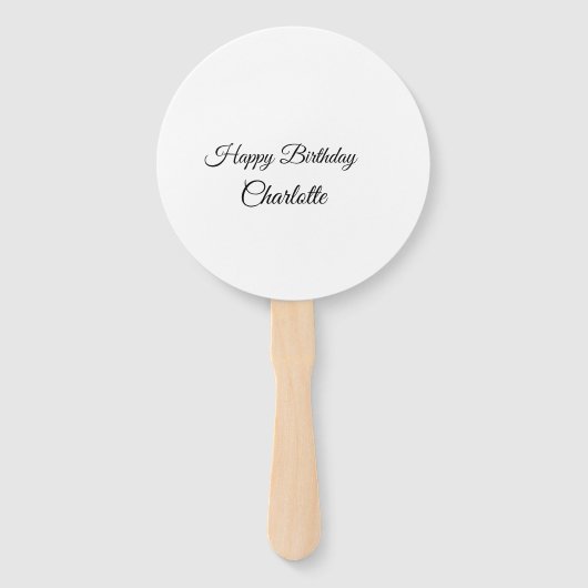 SIMPLE MINIMAL.CUTIE ADD NAME BABY happy birthday Fächer (Vorderseite)