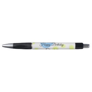SIMPLE MINIMAL.CUTIE ADD NAME BABY happy birthday Kugelschreiber