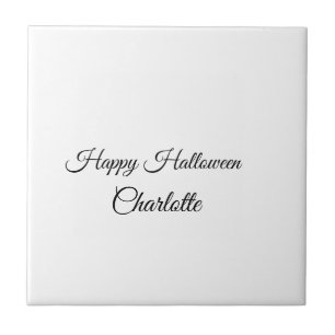 SIMPLE MINIMAL.CUTIE NAME BABY frohes Halloween Fliese
