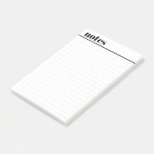 Simple Minimal Dot Grid Sticky Notes Pad Post-it Klebezettel (angewinkelt)