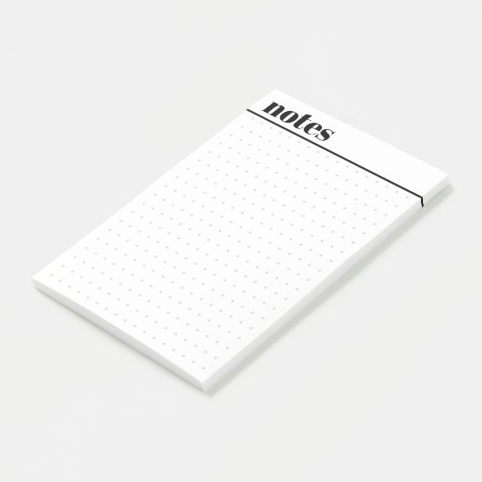 Simple Minimal Dot Grid Sticky Notes Pad Post-it Klebezettel (angewinkelt)