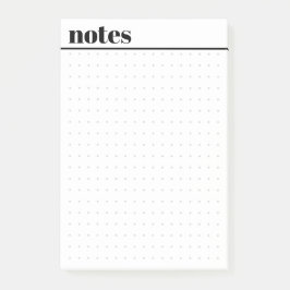 Simple Minimal Dot Grid Sticky Notes Pad Post-it Klebezettel
