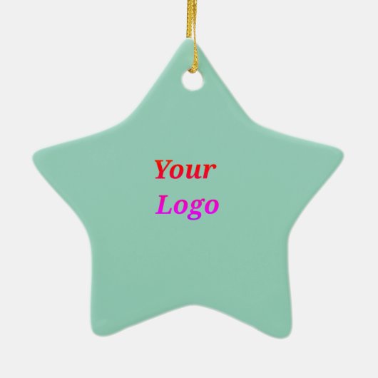 Simple minimal elegant custom circle photo collage keramik ornament (Hinten)