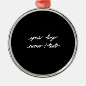 Simple minimal elegant custom circle photo collage ornament aus metall (Vorne)