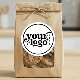 Simple Minimal Elegant Custom Logo Company Modern Runder Aufkleber