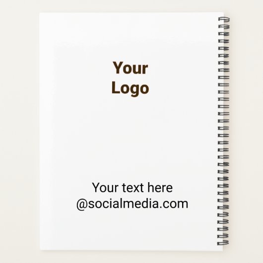 Simple minimal elegant custom logo here company planer (Rückseite)