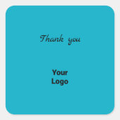 Simple minimal elegant custom logo here company th quadratischer aufkleber (Vorderseite)