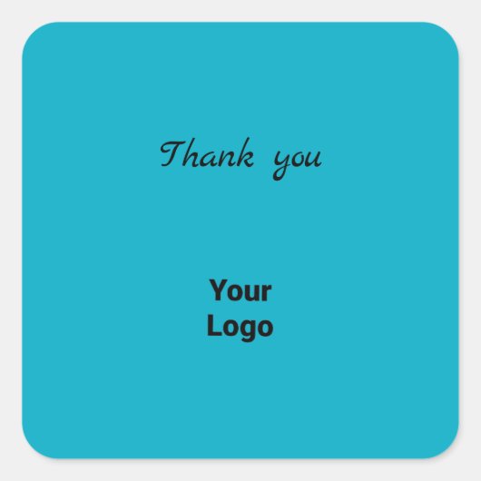 Simple minimal elegant custom logo here company th quadratischer aufkleber (Vorderseite)