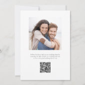 Simple Minimal Elegant Wedding Save the Date Card Einladung (Rückseite)