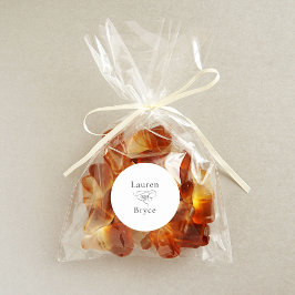 Simple Minimal Elegant White Wedding Runder Aufkleber