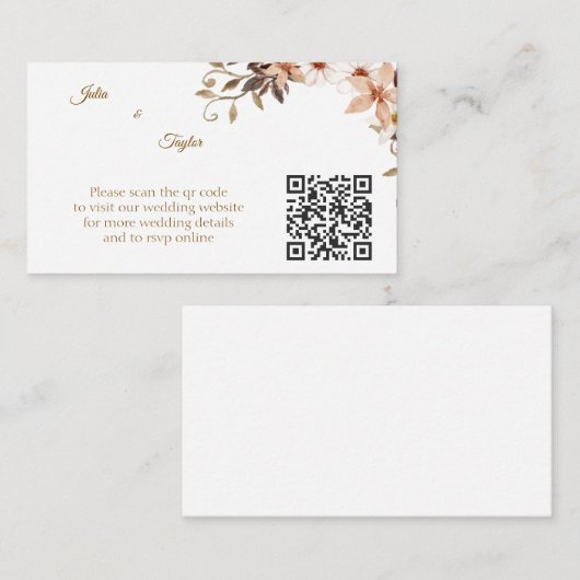 Simple Minimal Enclosure Card Begleitkarte (Vorne/Hinten)