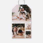 Simple Minimal Family Photo Collage Holiday Geschenkanhänger (Vorderseite)