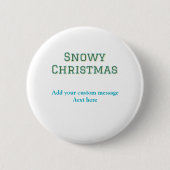 Simple minimal green happy holidays Christmas Button (Vorderseite)