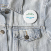 Simple minimal green happy holidays Christmas Button (Beispiel)