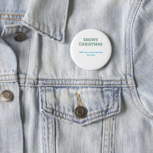 Simple minimal green happy holidays Christmas Button (Beispiel)