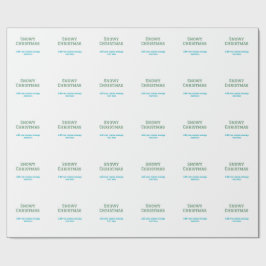 Simple minimal green happy holidays Christmas  Geschenkpapier