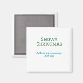 Simple minimal green happy holidays Christmas Magnet (Vorderseite/Rückseite)