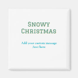 Simple minimal green happy holidays Christmas  Magnet