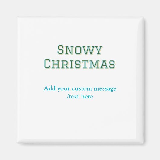 Simple minimal green happy holidays Christmas Magnet (Vorne)