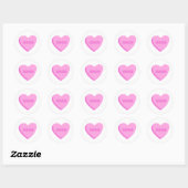 Simple Minimal Happy Valentines Pink Heart  Runder Aufkleber (Blatt)