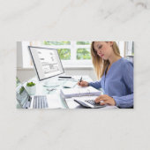 Simple Minimal Modern Professional Logo Photo Visitenkarte (Rückseite)