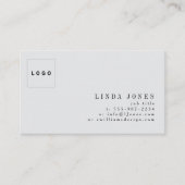 Simple Minimal Modern Professional Logo Photo Visitenkarte (Vorderseite)