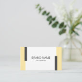 Simple Minimal Modern Yellow Black Line Frame Visitenkarte (Stehend Vorderseite)