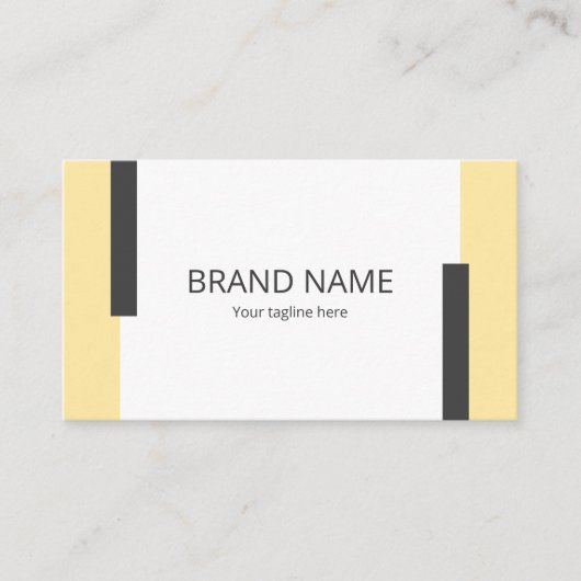 Simple Minimal Modern Yellow Black Line Frame Visitenkarte (Vorderseite)