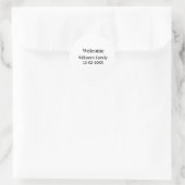 simple minimal monogram logo personalized baking runder aufkleber (Tasche)